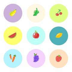 a summer set of stickers for a daily planner