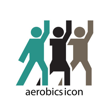  Aerobic symbol on white background. Can be used in web and mobile.