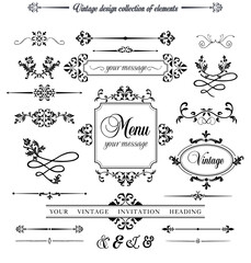 Design collection of ornamental frames