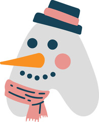 Snowman Alphabet Letter A
