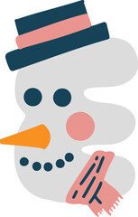Snowman Alphabet Letter E