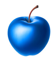 Obraz premium Blue apple shining on white background, some apple with. 