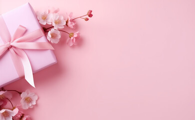 Women's Day Celebration Concept on pink pastel background.