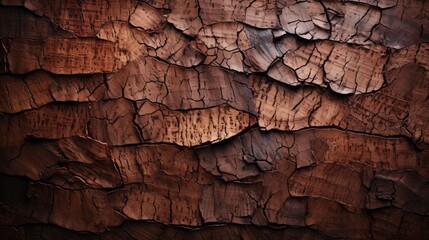 The intricate patterns of a decaying wooden surface mimic the rugged terrain of a hidden cave, with deep brown hues blending seamlessly into the surrounding nature