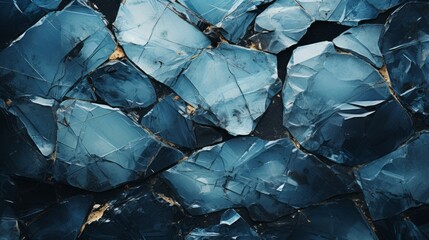 A vibrant ocean of swirling cerulean hues, encapsulating the raw power and timeless beauty of nature's ancient stones