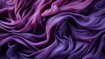 A vibrant surge of lilac and magenta fabric cascades in an abstract wave, exuding a sense of wild creativity and fluid artistry