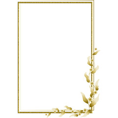 illustration of golden frame for decoration