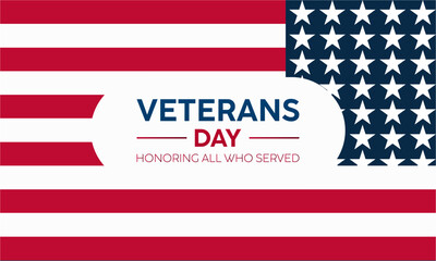 Veterans Day Tribute with American Flag, Saluting Soldier, and Gratitude for Service. Vector template for background, banner, card, poster design.