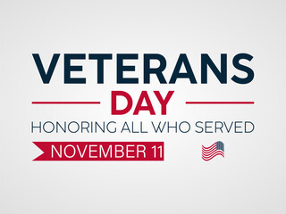 Veterans Day Tribute with American Flag, Saluting Soldier, and Gratitude for Service. Vector template for background, banner, card, poster design.