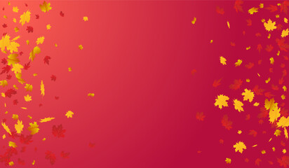 Brown Plant Vector Red Background. Pattern Leaf