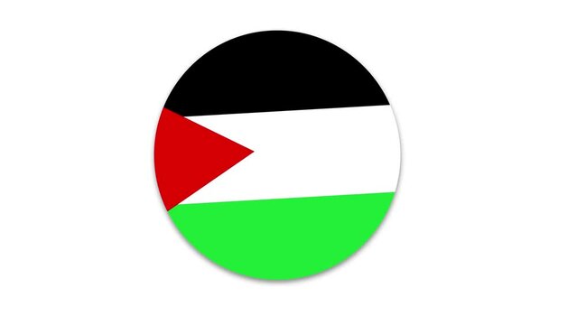 Palestine flag icon, country button