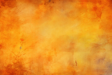 Yellow and Orange Gradient Watercolor Background, Vibrant, Vintage Abstract Texture Hand-Drawn...