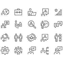 Human Resources Icons Set vector design