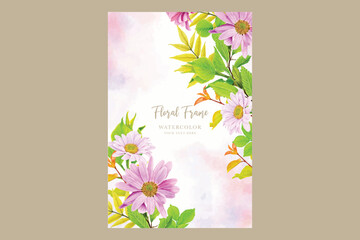 watercolor floral daisy with colourful variation design