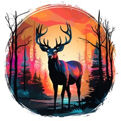 鹿のアート | Generative AI
