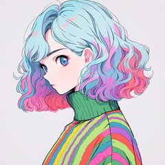 ファッショナブルな女の子 | fashionable girl　Generative AI
