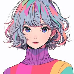 ファッショナブルな女の子 | fashionable girl　Generative AI

