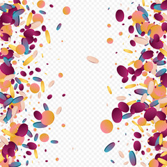 Colorful Confetti Transparent Transparent