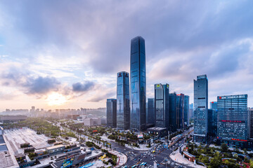 Fototapeta na wymiar Scenery of the CBD Skyline in Guiyang International Financial Center, Guizhou, China