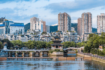 Guiyang Jiaxiulou building scenery in Guizhou, China