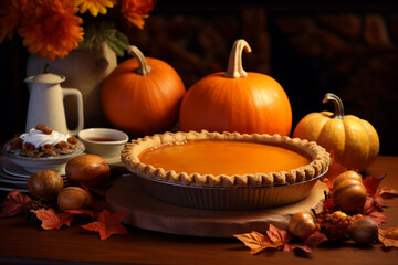 Pumpkin pie is a popular dessert choice for Thanksgiving.