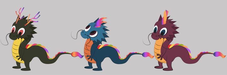 dragons, kids, magic dragons,  colorful dragons, friends