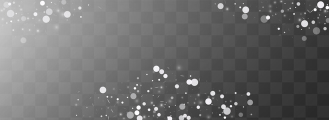 White Snowflake Vector Transparent Panoramic