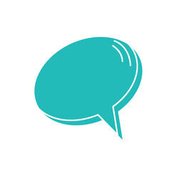 Cute Speech Bubble with Line Vector