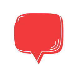 Cute Speech Bubble with Line Vector