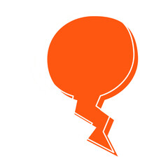 Cute Speech Bubble with Line Vector