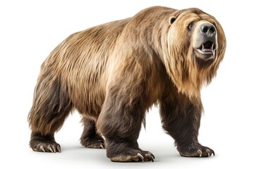Obraz premium Photo of a majestic Giant ground sloth in a pristine natural setting created with Generative AI technology