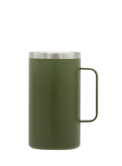 Green colored cup on transparent background (PNG File)	

