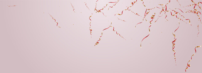 Shiny Streamer Abstract Vector Panoramic Pink