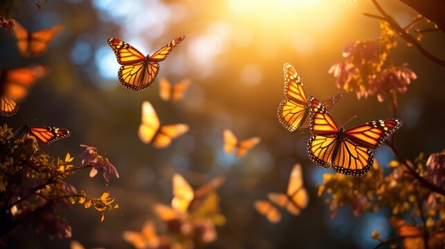 the beauty and grace of migrating monarch butterflies