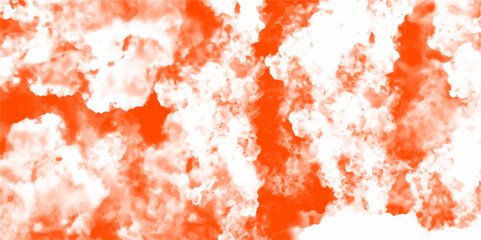 Red background with white clouds grunge texture. Grainy Light ink canvas for modern creative grunge design. Watercolor on white paper background. Vivid textured aquarelle painted.