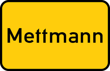 City sign of Mettmann - Ortsschild von Mettmann