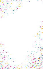 Rainbow Rain Festival Vector White Background.