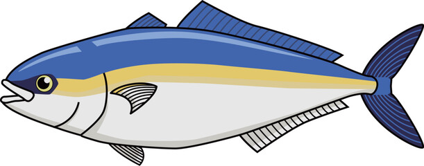 鰤のシンプルなベクターイラスト