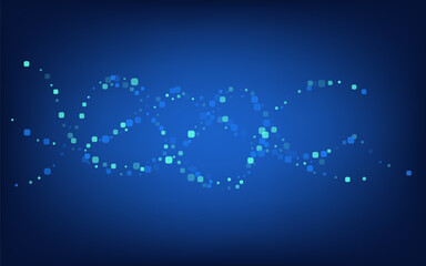 Blue Rhombus Invitation Blue Vector Background.