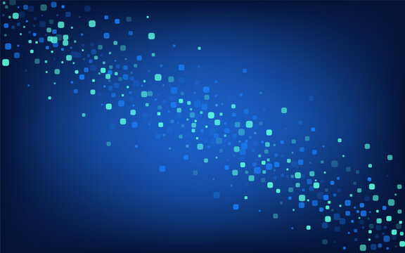Blue Particle Carnaval Blue Vector Background.