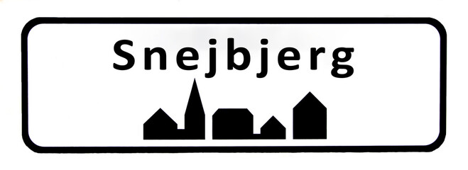 City sign of Snejbjerg - Snejbjerg Byskilt