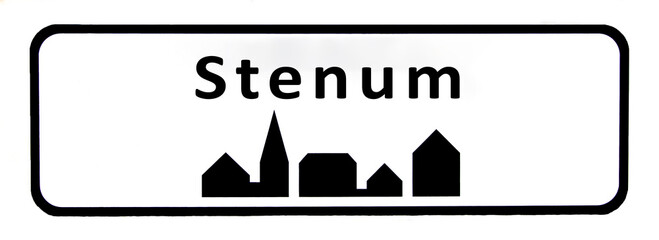 City sign of Stenum - Stenum Byskilt
