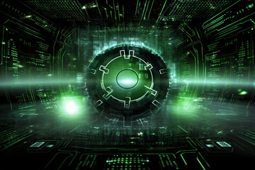 Obraz premium Futuristic Cyber Security