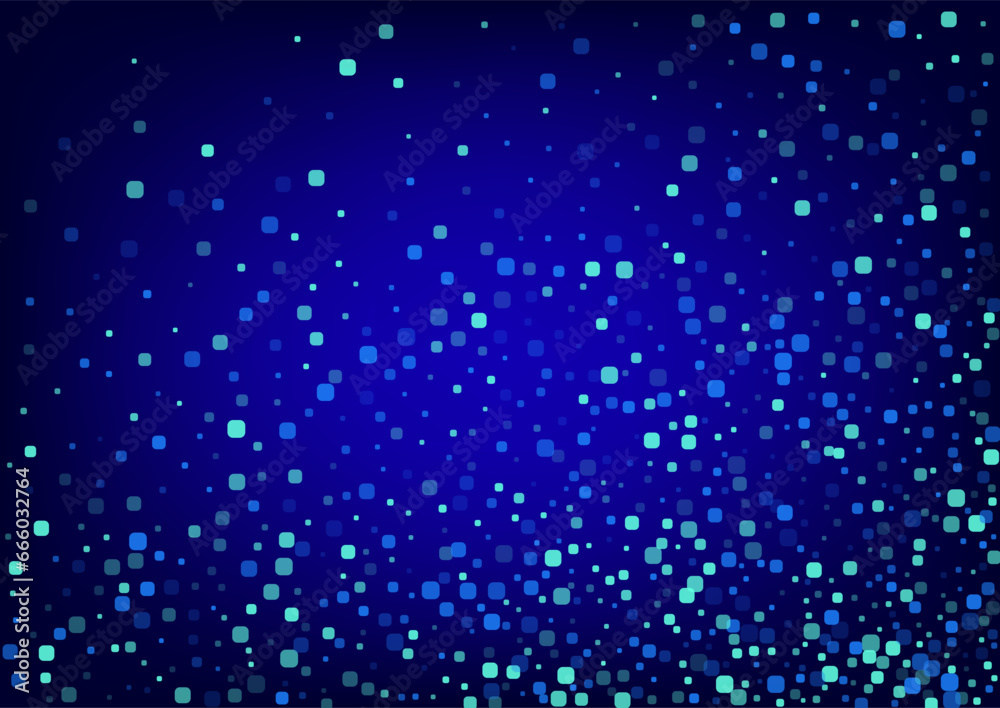 Wall mural blue particle celebration blue vector background.