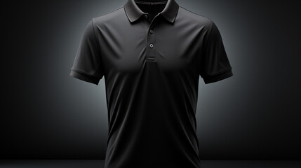 Male black polo shirt