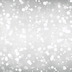 White Snow Vector Silver Background. Christmas