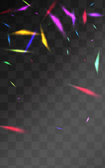 Color Glitter Vector Transparent Background.
