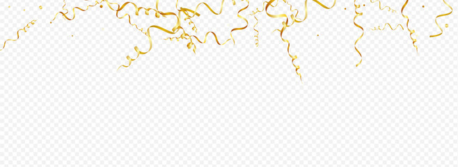 Luxury Confetti Isolated Vector Panoramic