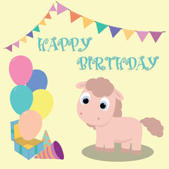 Happy birthday card with child