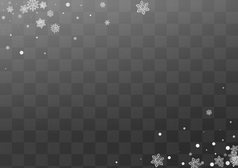 Winter Snowflake Vector Transparent Background.